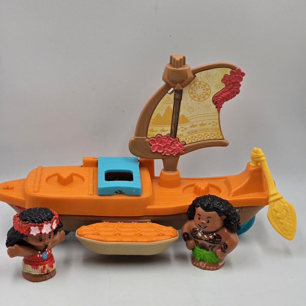Fisher-Price Little People Disney Princess Moana Maui Canoe Toy Set Discontinued